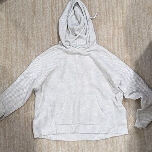 Aerie Textured Cream Hoodie